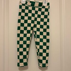 GAP Kids Checkered Leggings - Green and Cream